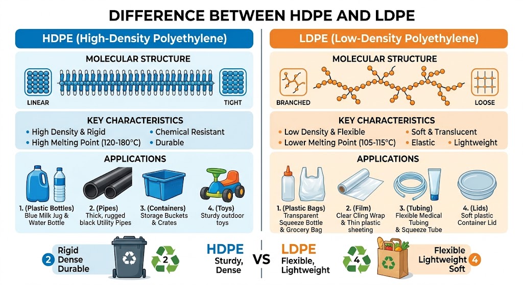 Difference Between HDPE And LDPE