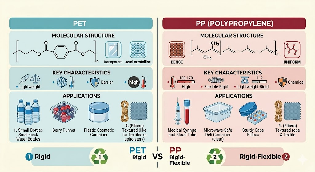 Difference Between PET and PP