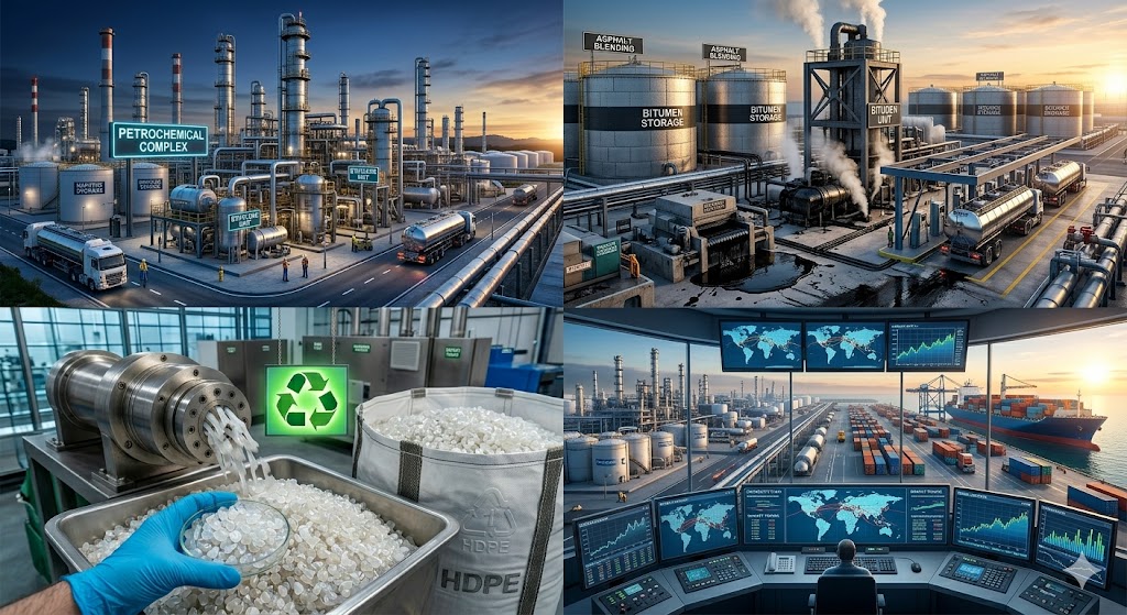 What are Polymer, Petrochemical, Bitumen, and Commodities? Types, Uses, and Industrial Applications