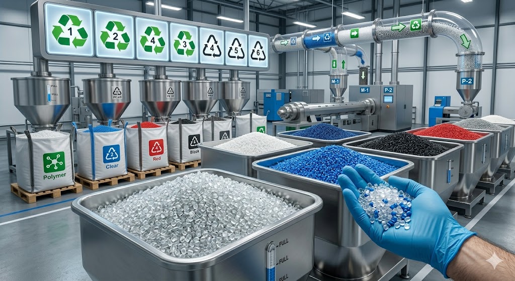 44. Which Companies Manufacture Reprocessed Polymer Granules in India